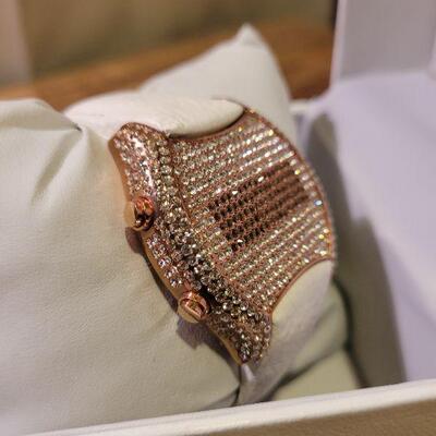 White Swarovski Crystal women's watch 