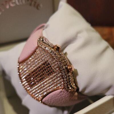 Pink Swarovski Crystal women's watch