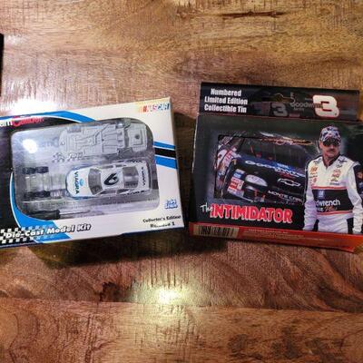 Nascar collectors tin and mini model kit