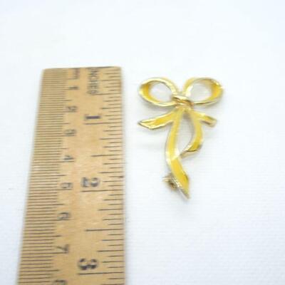 Yellow Ribbon Bow Pin - Tie a Yellow Ribbon Around the Old Oak Tree! 