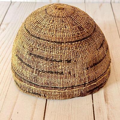 Lot 19  Antique Hupa Hat/Cap c.1900s Native American Basketry Early California No 2