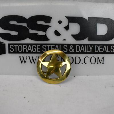 Sheriff Badge Solid Brass Belt Buckle