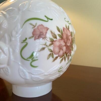 Vintage Phoenix Table Lamp Oil Lamp Style Wild Rose  Gone with the Wind Style 