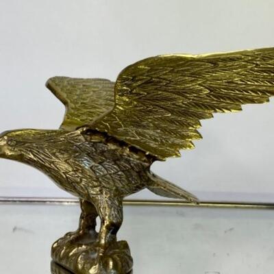 Vintage Classic American Brass Eagle Sculpture Figurine