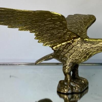 Vintage Classic American Brass Eagle Sculpture Figurine