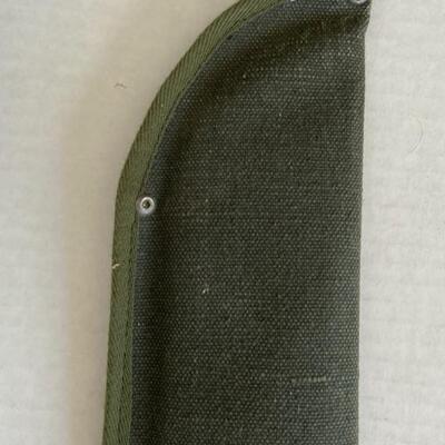 Machete with green fabric sheath 22" long Made in China 