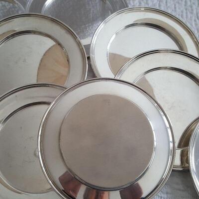 Set of 8 Hirsch Sterling Silver Plates