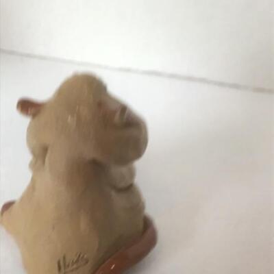 Q - 1263 Signed  by Hius , Clay Cat Figure 