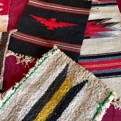 Lot 21  Group of Native American Samplers Navajo Chumayo Textiles