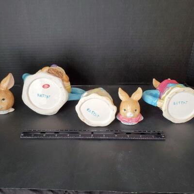 Bunny Tea pot, Creamer and Sugar Jar by Battat