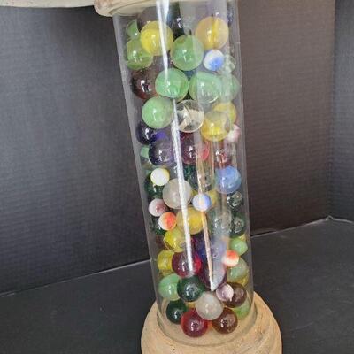 Vintage Lamp w/ Marbles in Base