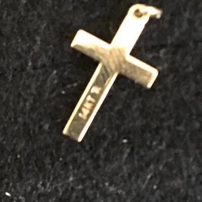 Vintage 14k Cross Charm 