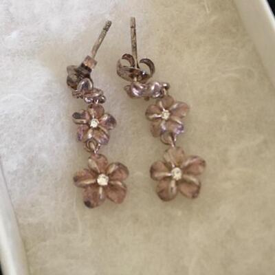 Vintage Gold Tone Flower Earrings with 14k Gold Posts