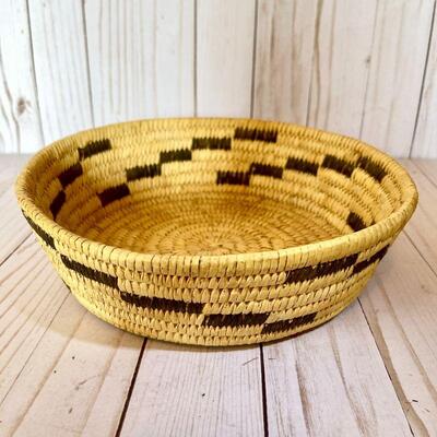 Lot 53  Native American Basketry Papago Basket Low Bowl