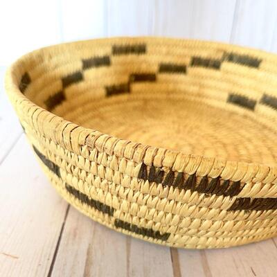 Lot 53  Native American Basketry Papago Basket Low Bowl