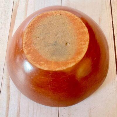 Lot 59  Native American Red Ware Pottery Pair of Shallow Bowls Painted Border Unsigned