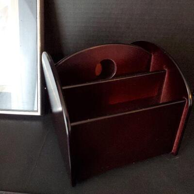 Metal Etched Picture w/Frame and Remote Control Caddy