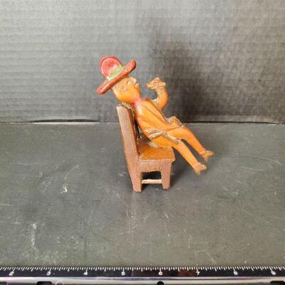 Hand Carved Wooden Cowboy