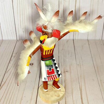 Lot 65  Native American Kachina Group Red Hawk Dancer Sunface 