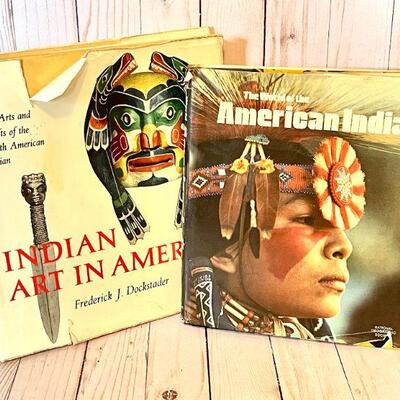 Lot 69  Hard Cover Books Indian Art in America & National Geographic American Indian