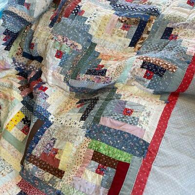 23: Vintage Handmade Quilt and Full Sheets