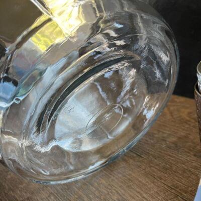 40: Large Glass Jug, Basket, and DÃ©cor