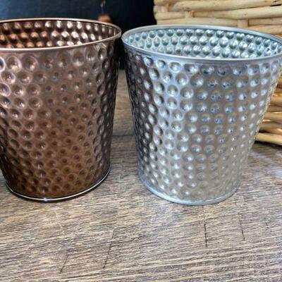 40: Large Glass Jug, Basket, and DÃ©cor