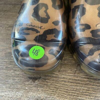 48: Size 7 Women's Coach Rain Boots