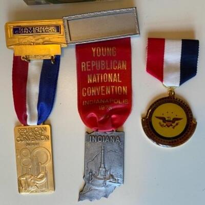 3 Republican Convention Badges 