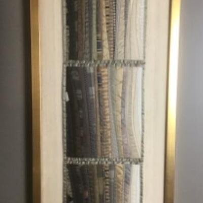  Q - 1280 Ann Brauer Quilt Studio Framed Textile Art /Tapestry 