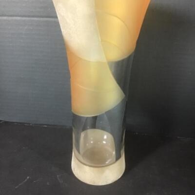 Q -1281. Signed Abstract Art Glass Vase by Rebecca ODom â€˜01 