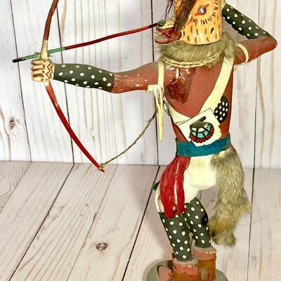 Lot 76. Native American Southwest Kachina Doll Animal Head Bow & Arrow