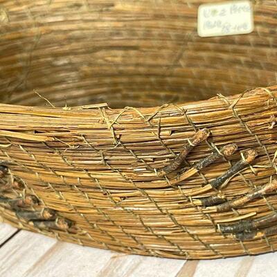 Lot 77  Antique Native American Basketry Pine Needle Nez Perce Basket c.1920 