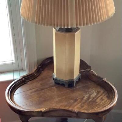 2052 Vintage Oak Trifol Table By Goldsmithâ€™s Furniture and Lamp