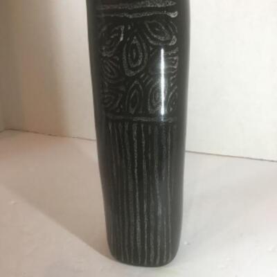 Q - 1299 Artist Stamped Ceramic Vase 