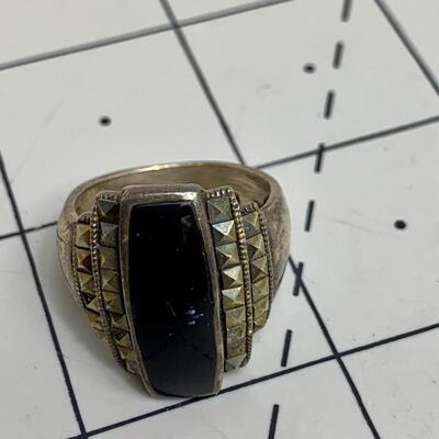 #1 Black Stone Ring Size 9