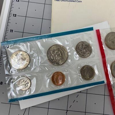 #9 U.S. Mint 1980 Uncirculated Coins Set (1of2)