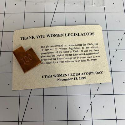 #36 Utah Women Legislator Pin