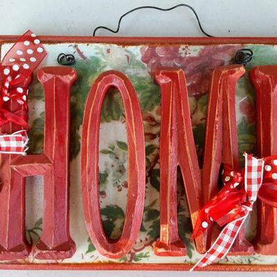 Crafty "Home" Sign
