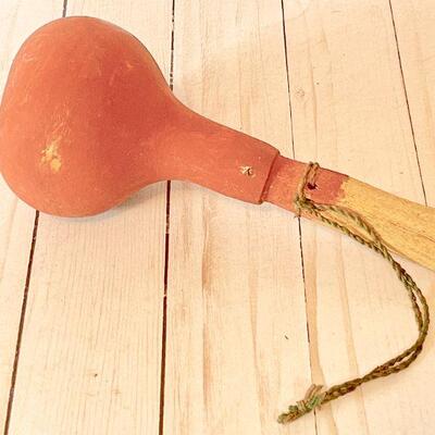 Lot 83  Native American Southwest Gourd Rattle Wooden Handle