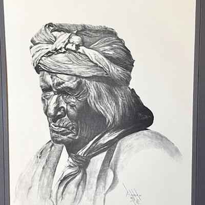 Lot 89  S/N 25/80 Lithograph by Annah L Schmatz Old One of Mojave 