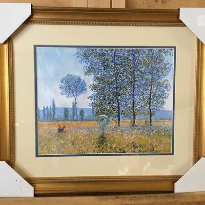 CLAUDE MONET â€œSunlight Under the Poplarsâ€ Original Lithograph. LOT A20