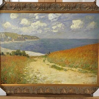 CLAUDE MONET Giclee on Canvas with Gallery Frame. LOT A27