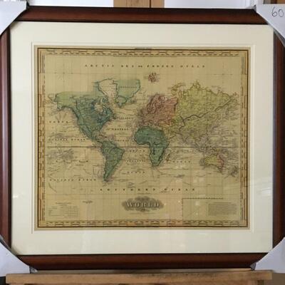 HENRY S. TANNER â€œWorld on Mercatorâ€ Framed Original Lithograph. LOT A40