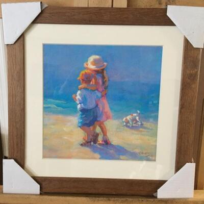 LUCELLE RAAD â€œSunday Walkâ€ Lithograph and Gallery Frame. LOT A46