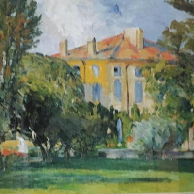 PAUL CEZANNE â€œâ€The House at Jas De Bouffantâ€ Framed Lithograph. LOT A52