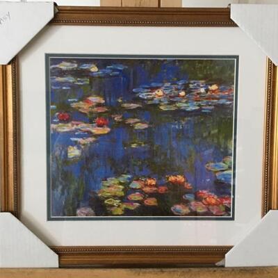 CLAUDE MONET â€œWaterliliesâ€ Framed Gallery Lithograph. LOT A54