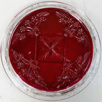 Goofus Glass Cake Plate
