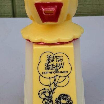 1970's Cow Sippy Straw and Cup