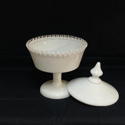 Fenton Silver Crest Lidded Candy Dish 